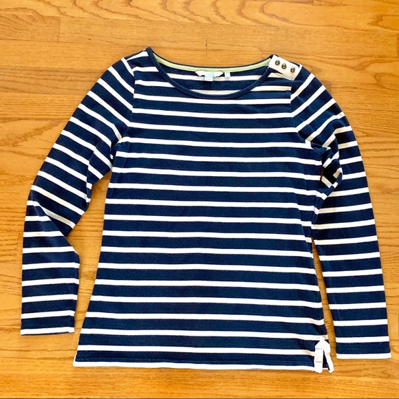 Boden Tops - Boden Navy Striped Breton Tee
